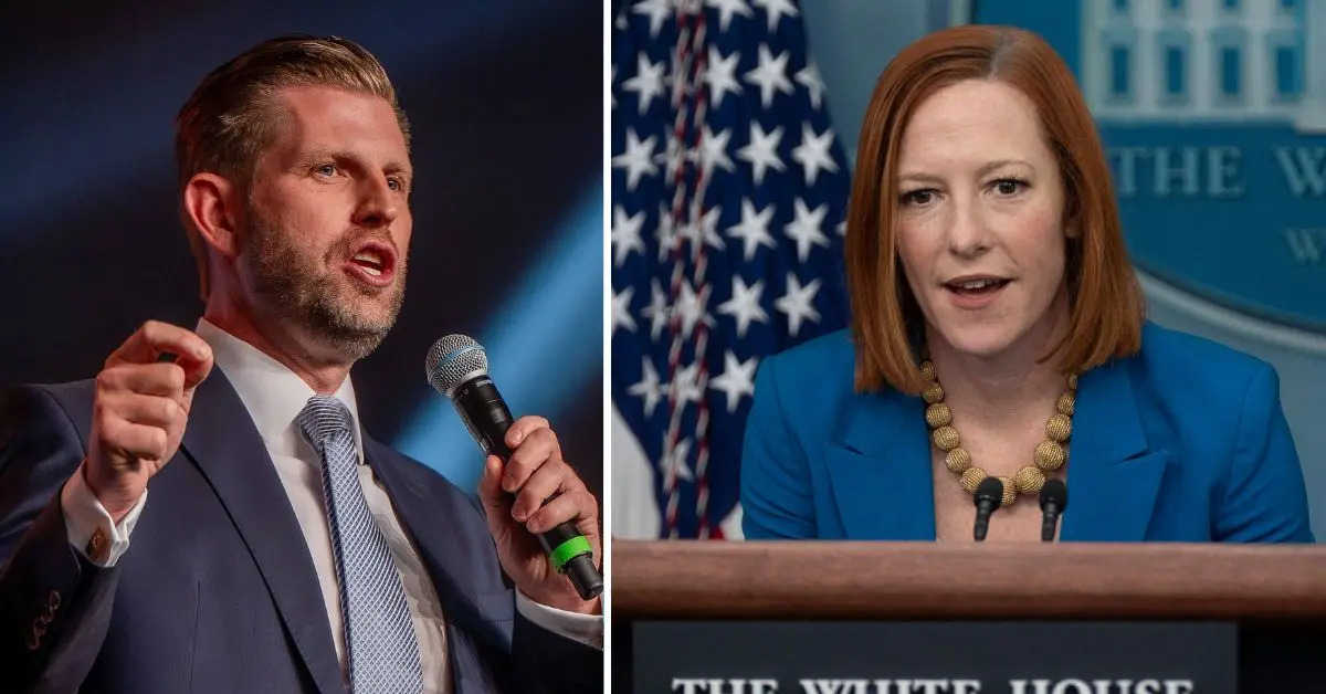 Eric Trump Threatens to Sue Jen Psaki After China Trip Claims